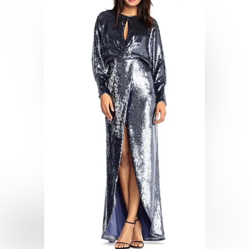 Aidan Mattox Sequin Gown - Size 4 - Euc - image 1